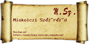 Miskolczi Szórád névjegykártya